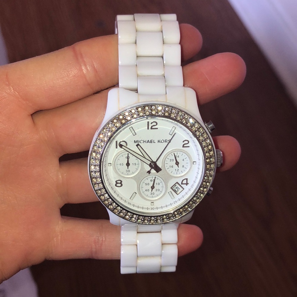 White Michael Kors watch